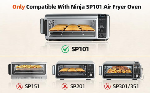 Bandeja negra Brikinte para Ninja SP101, distribución uniforme del calor para horneados consistentes