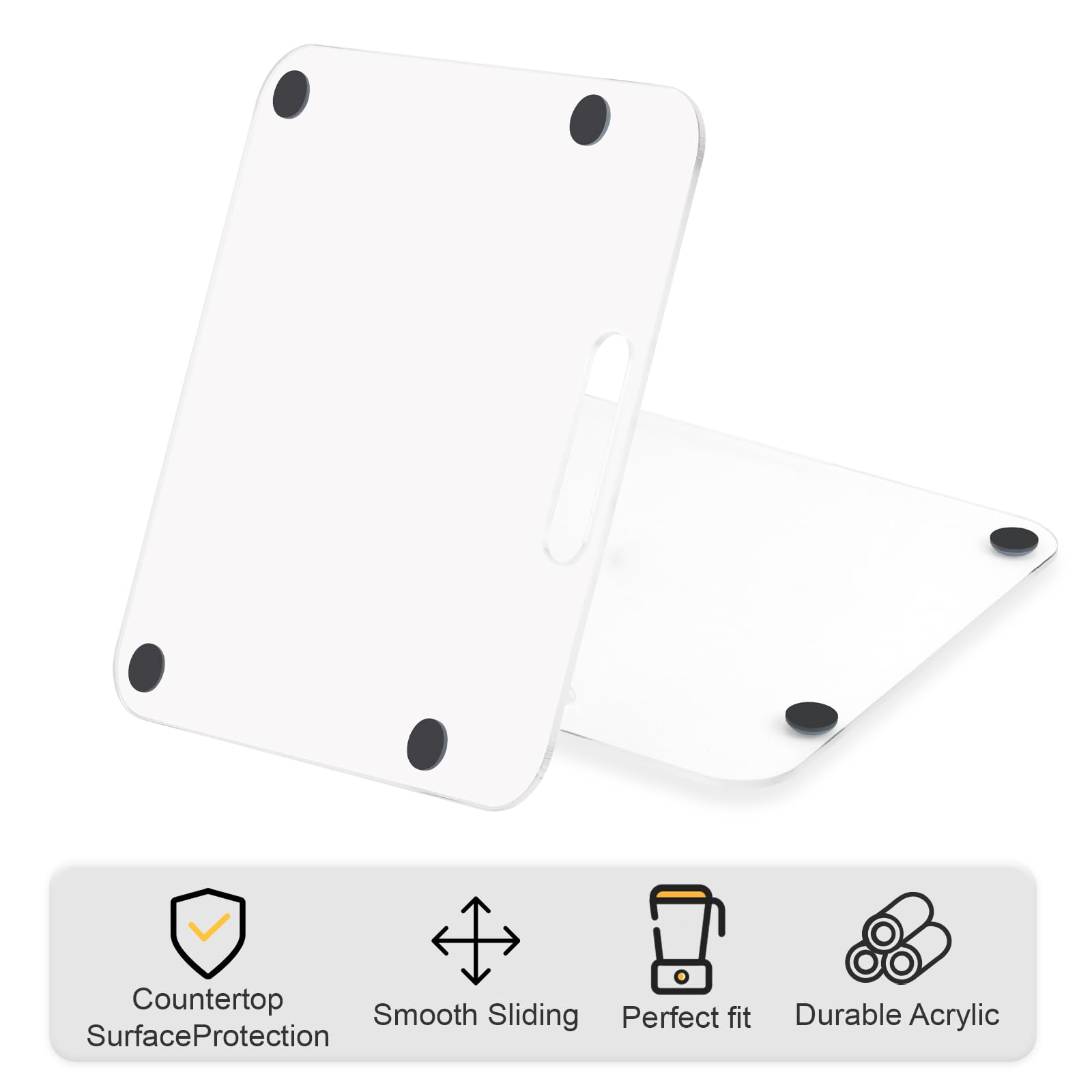Plataforma deslizante para Ninja Café de Lujo, diseño transparente que complementa la encimera.