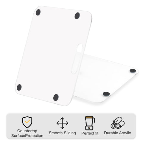 Plataforma deslizante para Ninja Café de Lujo, diseño transparente que complementa la encimera.