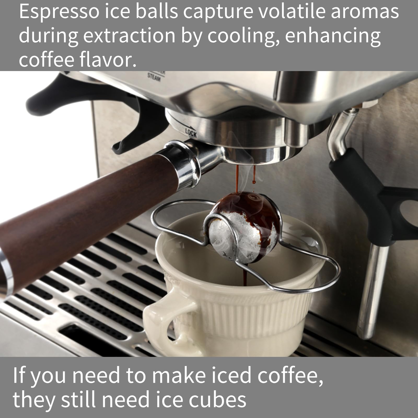 Soporte para taza y bola Brikinte durante la extracción