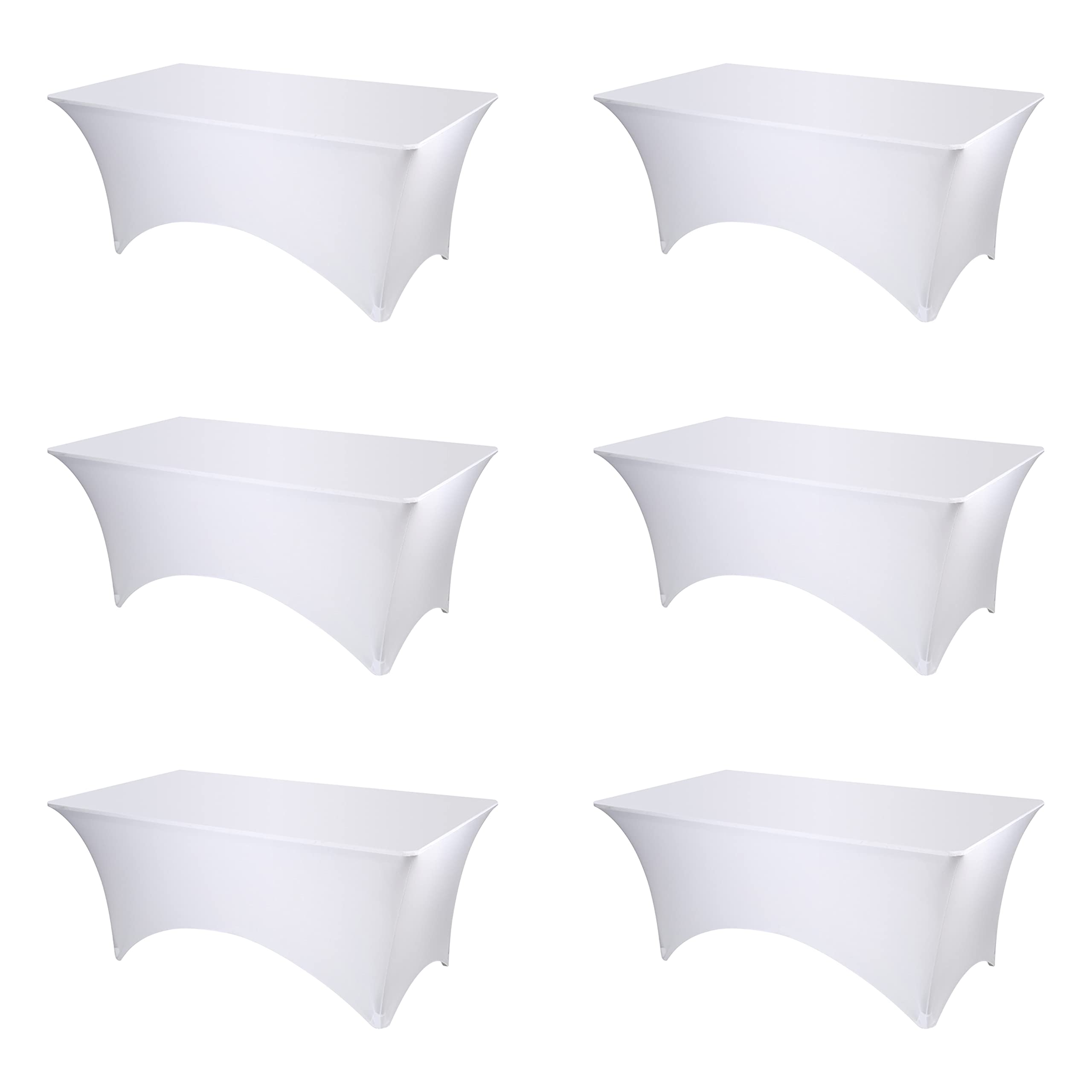 BRILLMAX funda para mesa 6ft blanca, ajuste perfecto y acabado limpio.