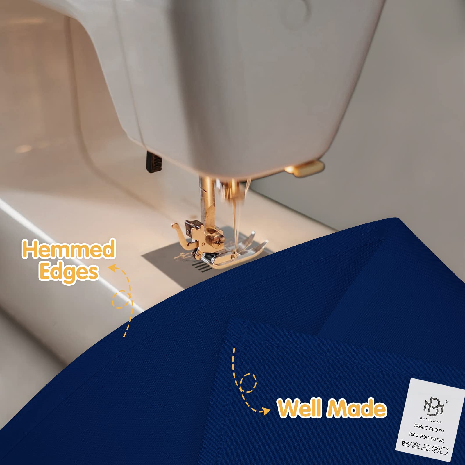 BRILLMAX mantel azul marino ideal para bodas y banquetes.