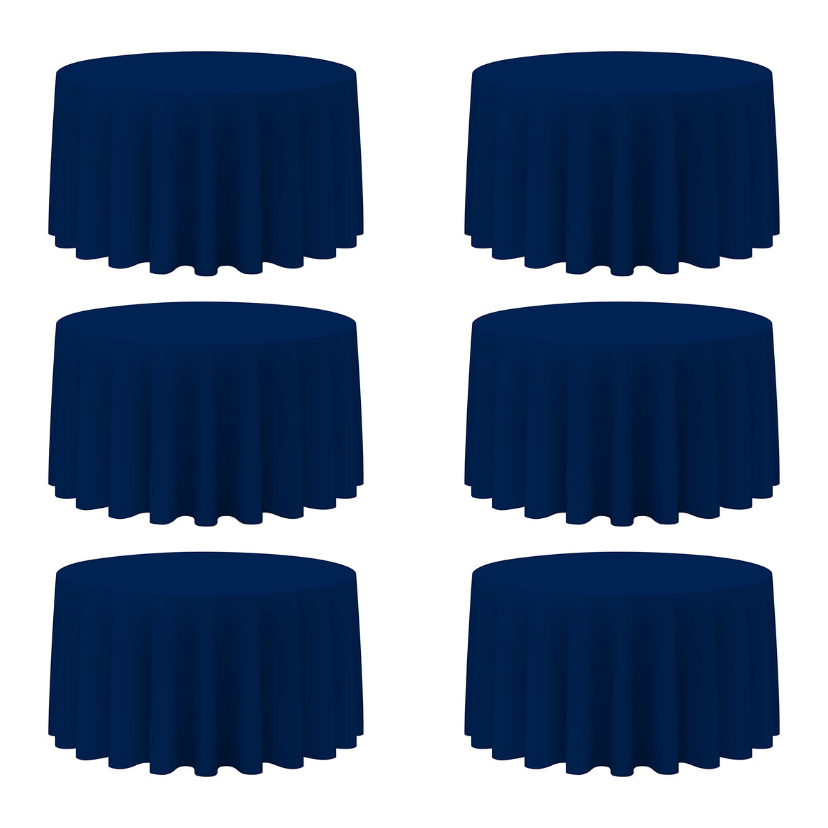BRILLMAX mantel redondo azul marino 120 pulgadas para bodas y banquetes, acabado elegante