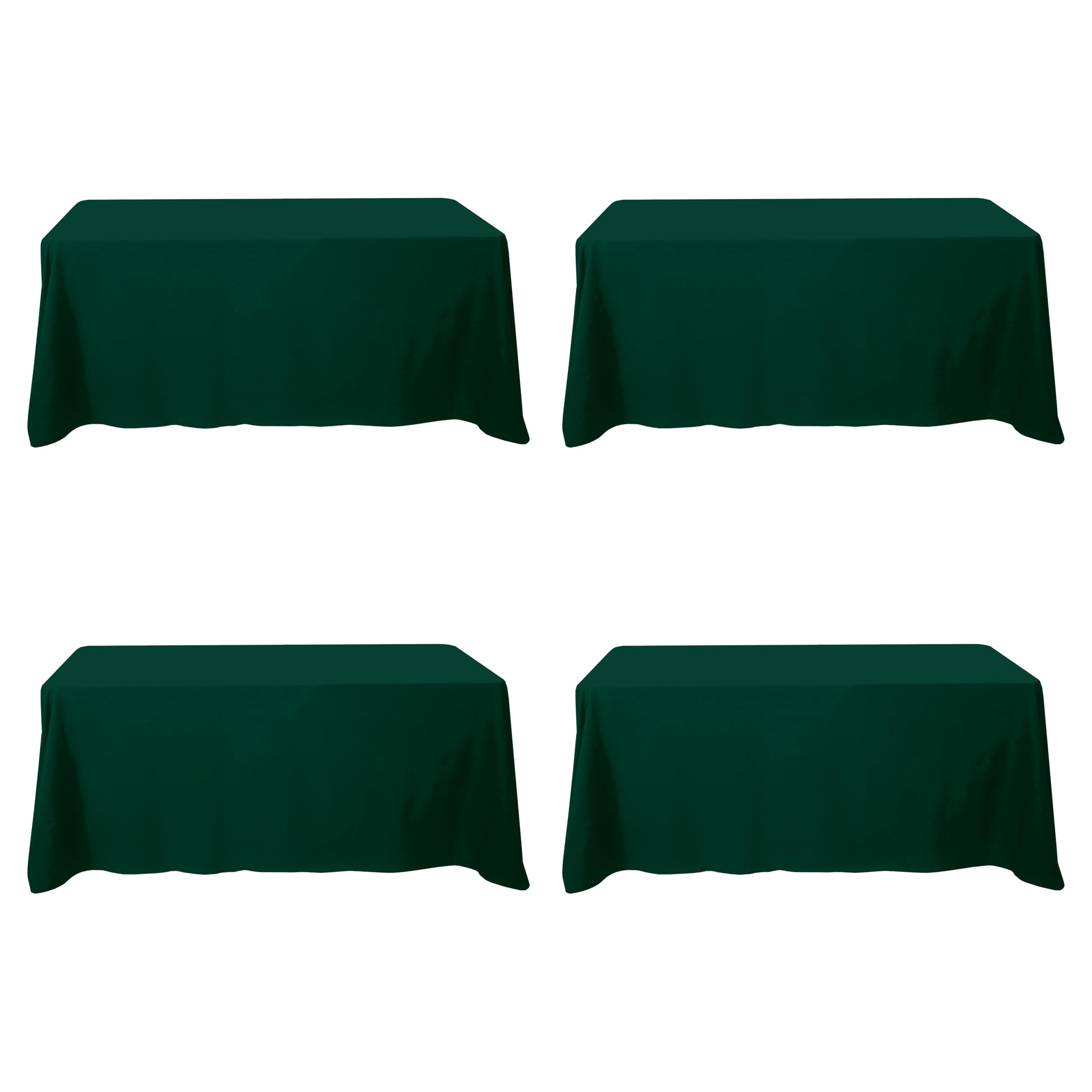 BRILLMAX mantel de mesa verde rectángulo 90 x 132 pulgadas, ideal para eventos.