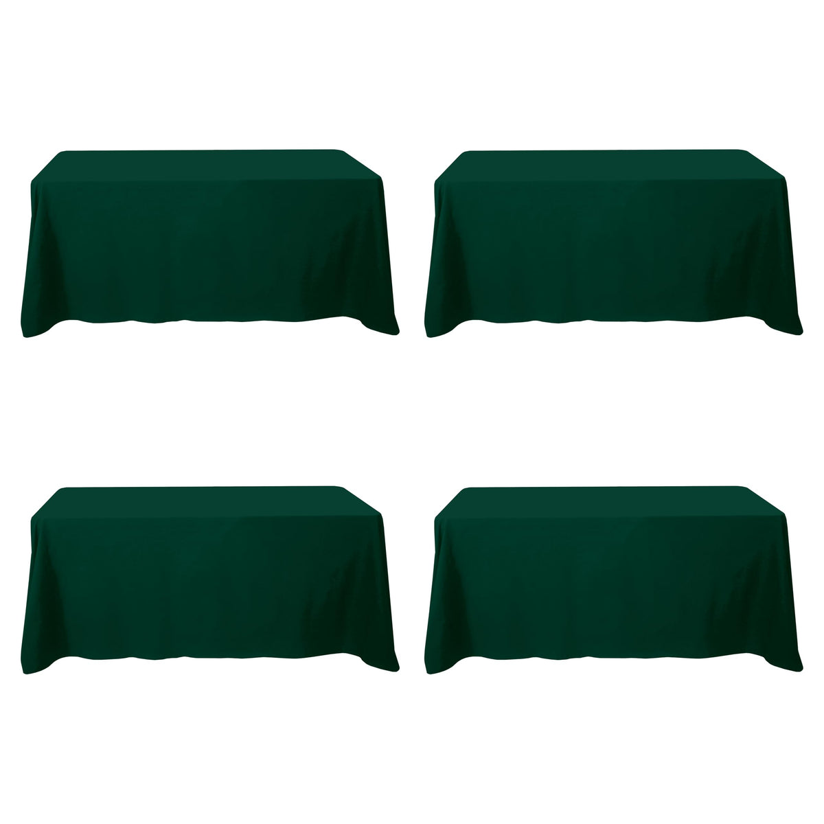 BRILLMAX mantel de mesa verde rectángulo 90 x 132 pulgadas, ideal para eventos.