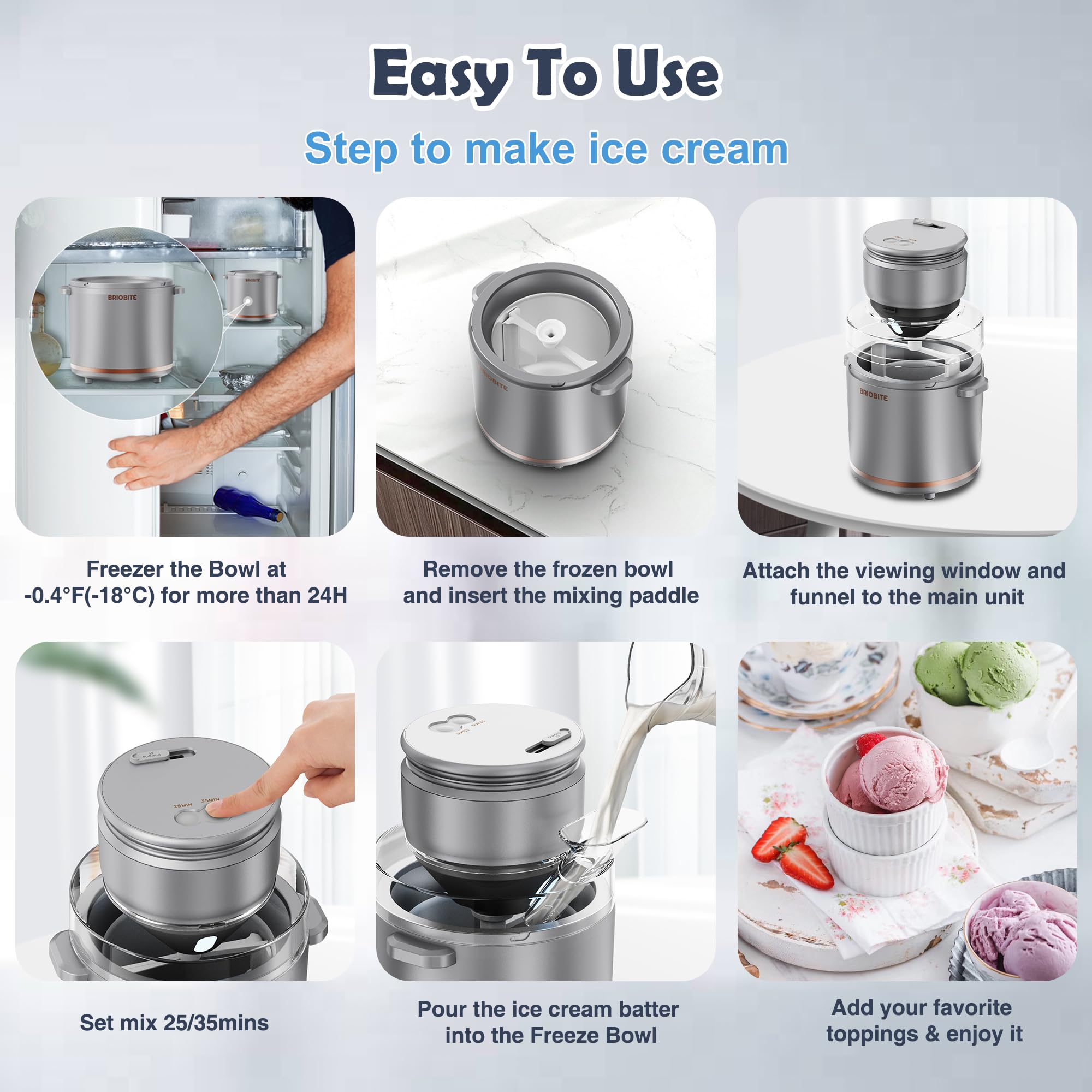 BRIOBITE diseño plateado moderno que embellece la cocina