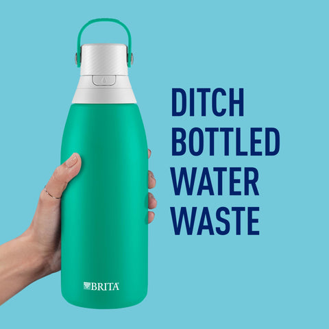 Brita botella aislada 32oz con anillo de transporte para llevarla contigo.