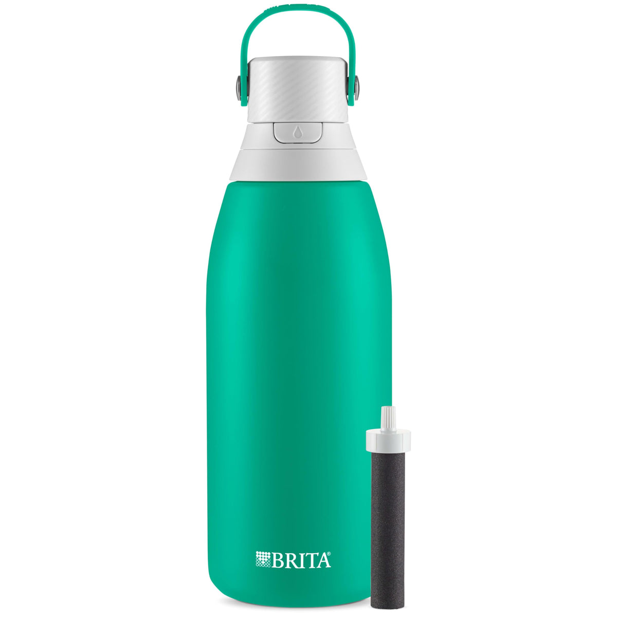 Brita botella aislada 32oz con filtro en paja para agua fresca y sabor mejorado.