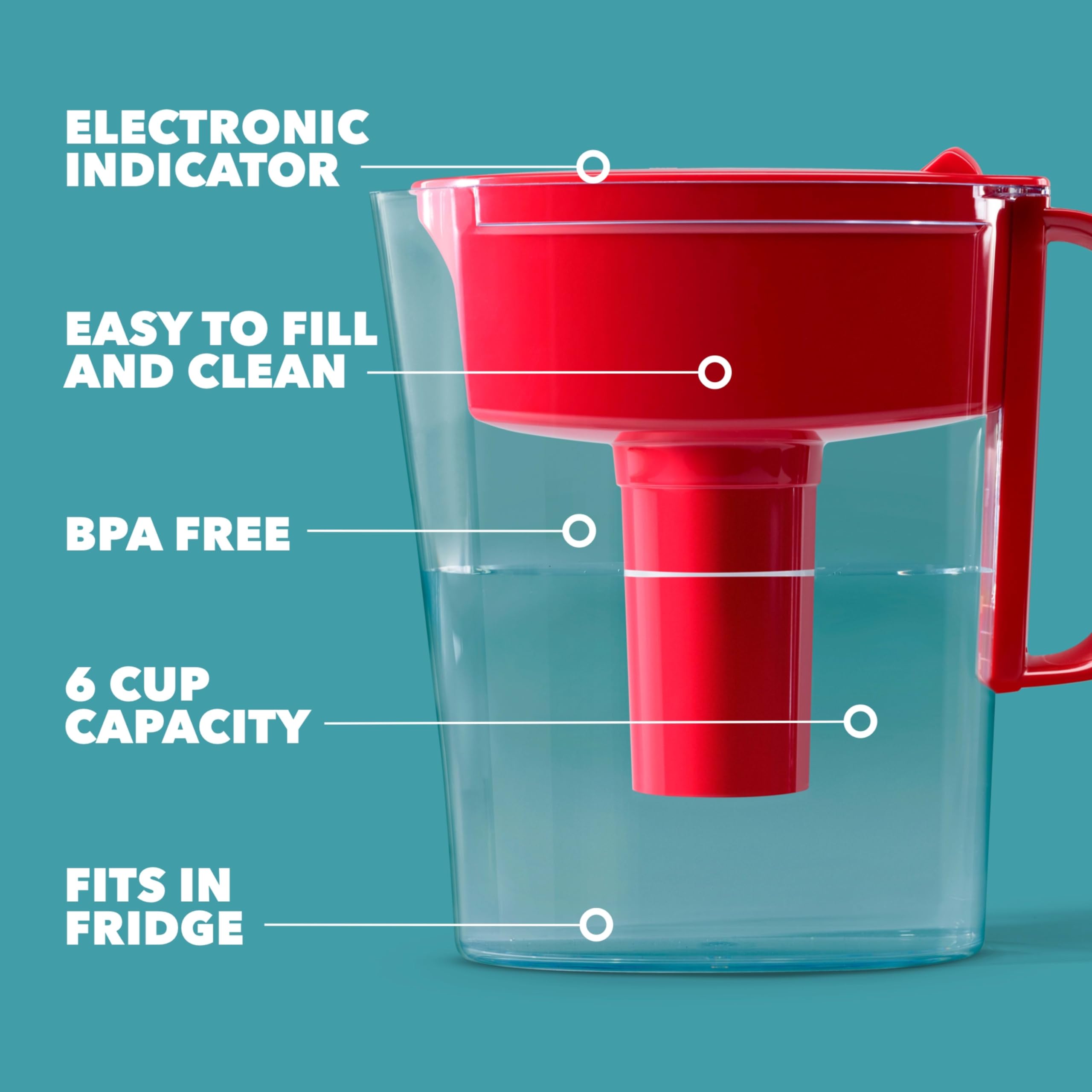 Brita indicador electrónico de filtro facilita saber cuándo cambiar.