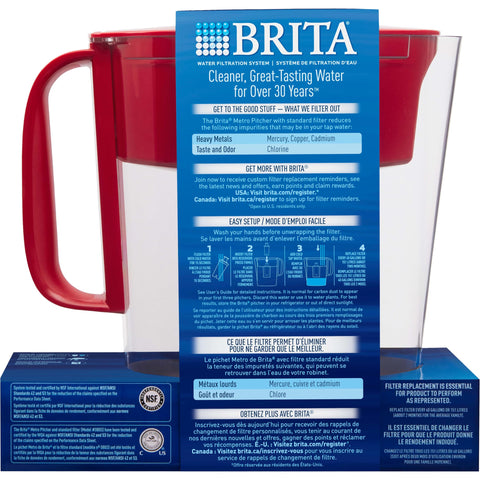 Brita reducción de cobre, cadmio y mercurio.