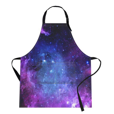 Britimes Space Purple Universe Delantal, frontal, protección al cocinar y bolsillos útiles