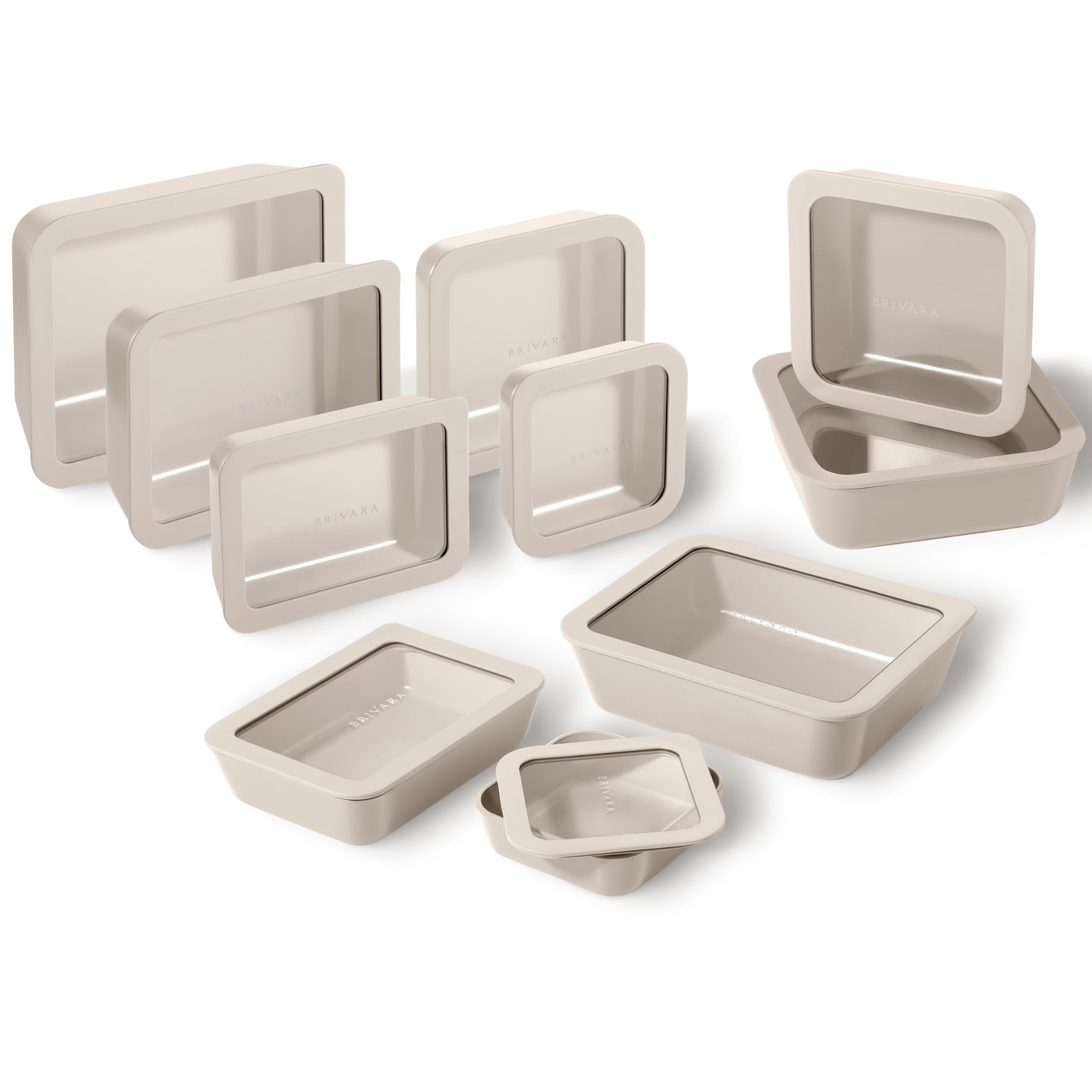 BRIVARA HOME envases de vidrio con recubrimiento cerámico para almacenar sin plástico