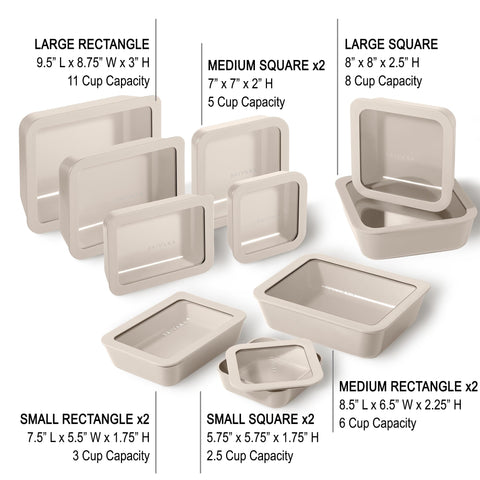 BRIVARA HOME tapas de vidrio con sellos de silicona para cierre hermético