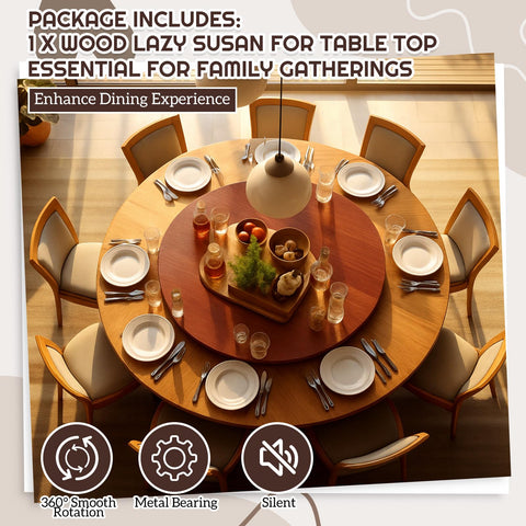Briwooody Lazy Susan, acabado doble pulido aporta elegancia y durabilidad.