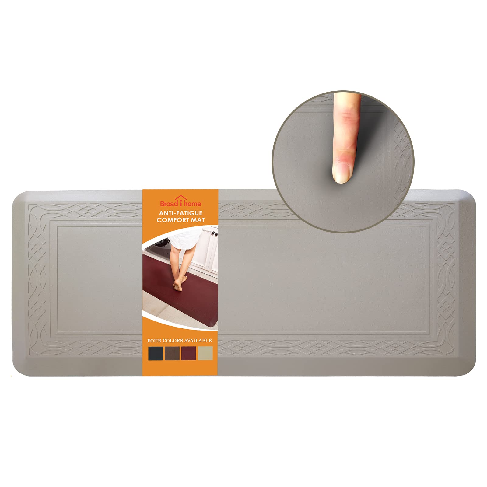 Alfombrilla anti-fatiga BROAD I HOME 24x60 para cocina, comodidad para estar de pie.
