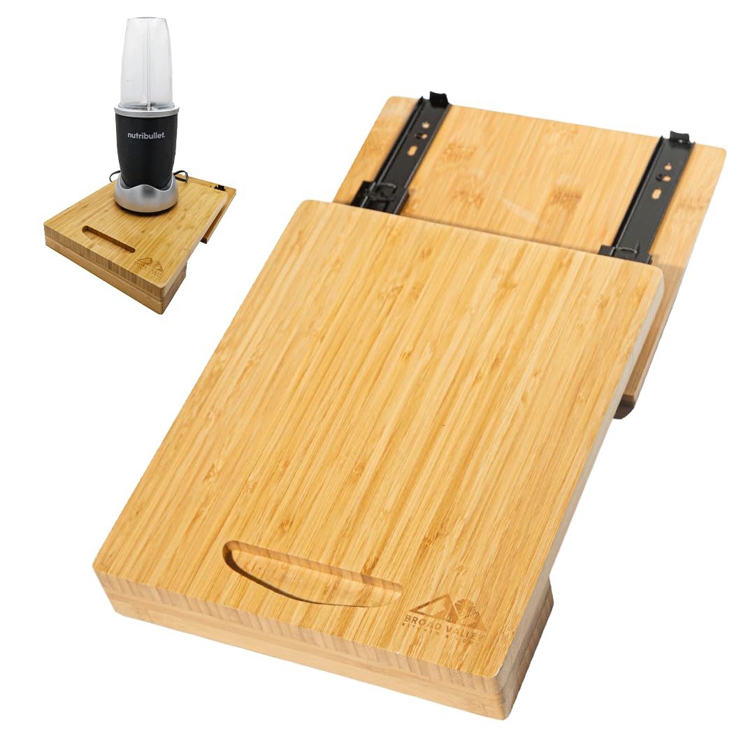 Broad Valley Bamboo Deslizador Cafetera: facilita organización y limpieza en la encimera