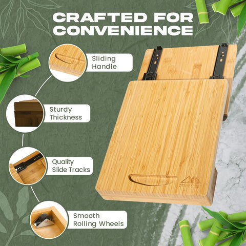 Broad Valley Bamboo Deslizador Cocina: maximiza espacio y facilita el servicio