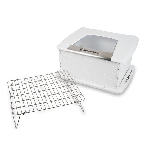 Proofer Brod Taylor plegable abierto para pruebas de masa y pan artesanal.