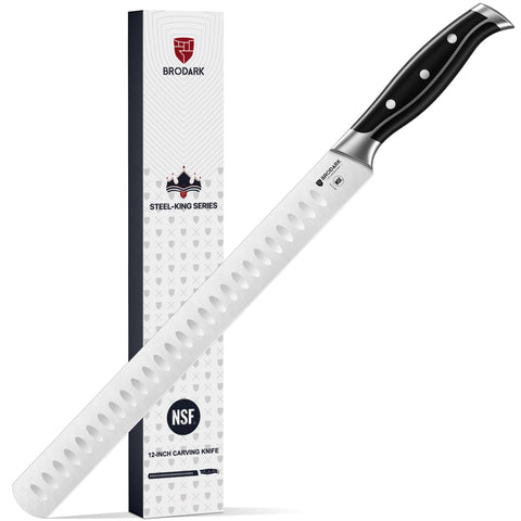 BRODARK cuchillo para pecho de res de 12 pulgadas, filo preciso para rebanar.