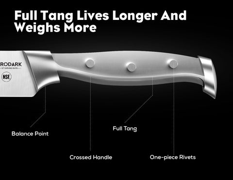 BRODARK cuchillo anti corrosión, acabado resistente para uso diario.