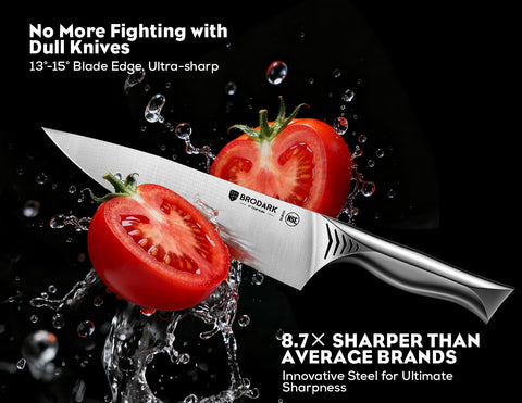 BRODARK cuchillo pan 8 pulgadas Serie Shark: ideal para rebanar pan con borde limpio.