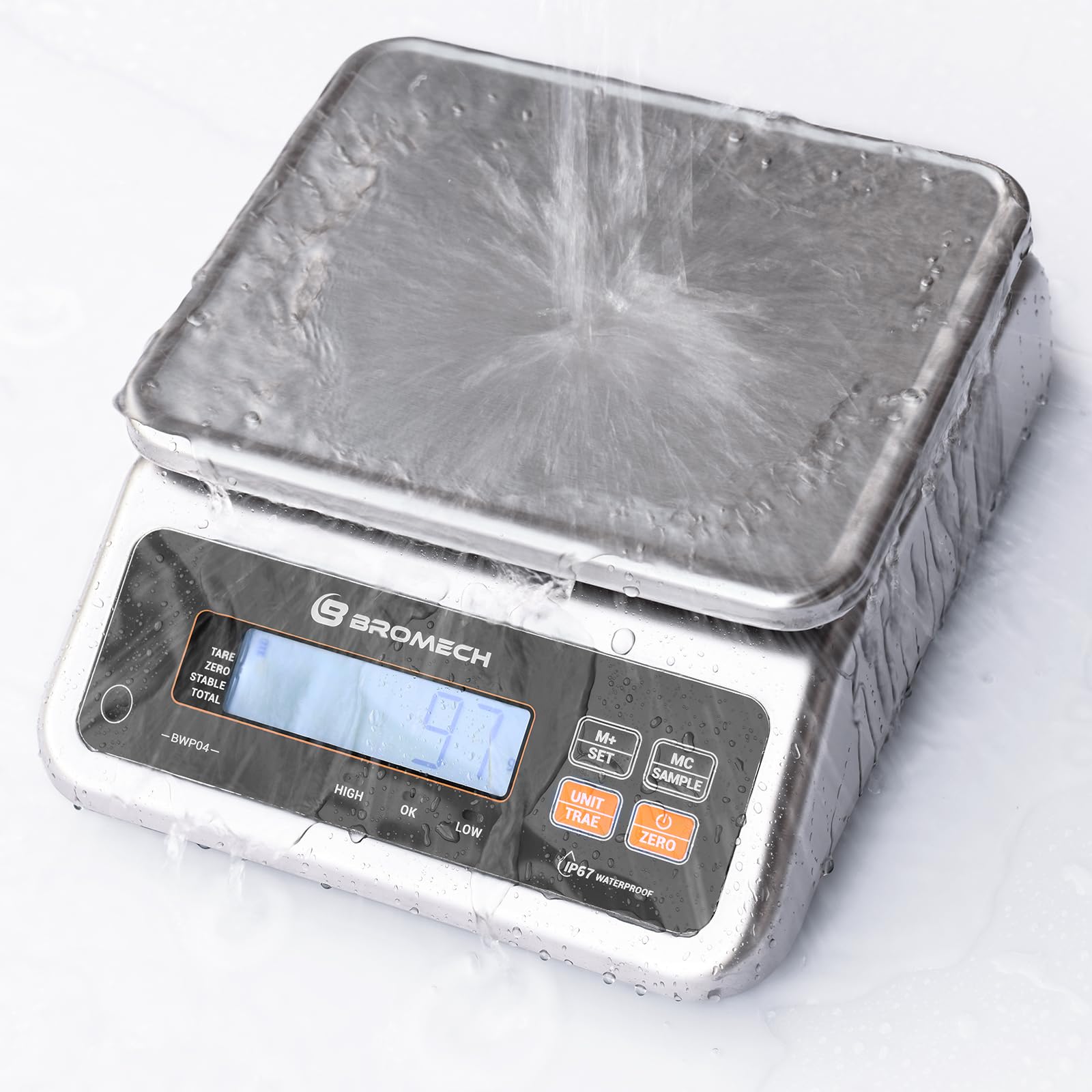 BROMECH Pesa de Alimentos con cinco unidades para recetas y envíos con precisión.