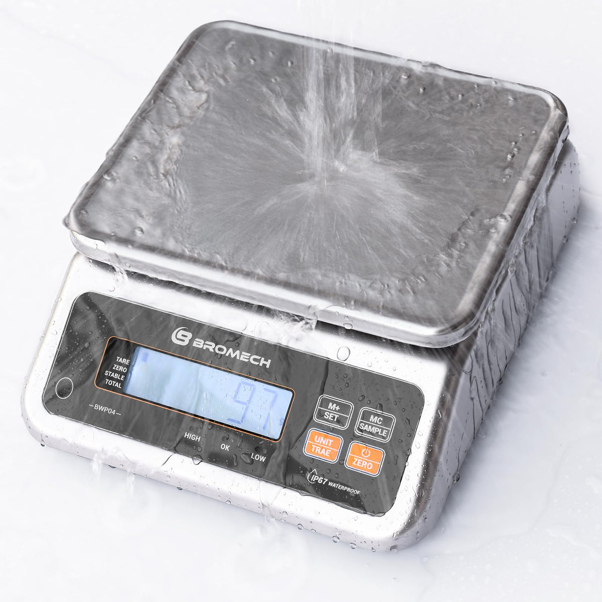 BROMECH Pesa de Alimentos con cinco unidades para recetas y envíos con precisión.
