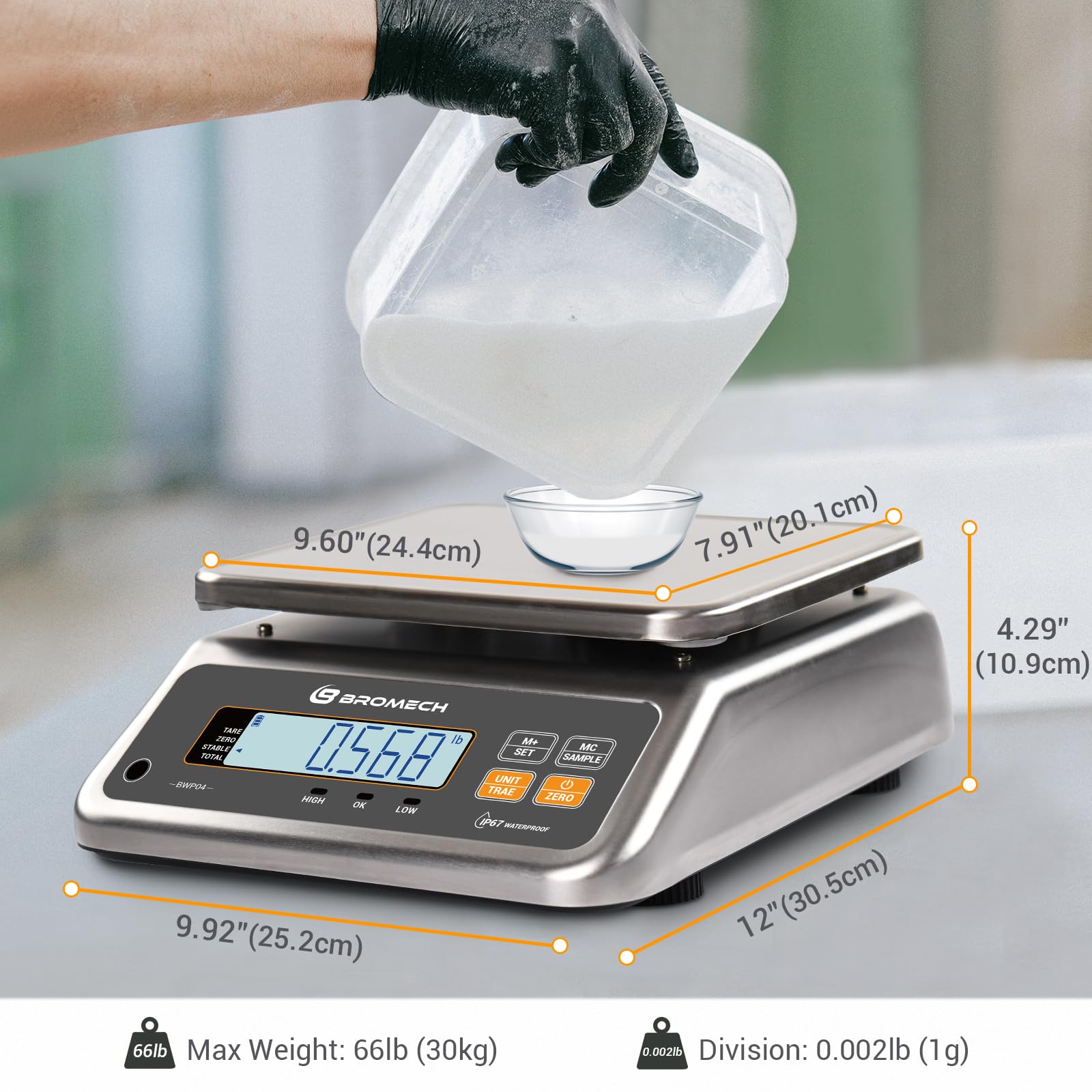 Plataforma de acero inoxidable facilita la higiene en cocinas y mostradores.