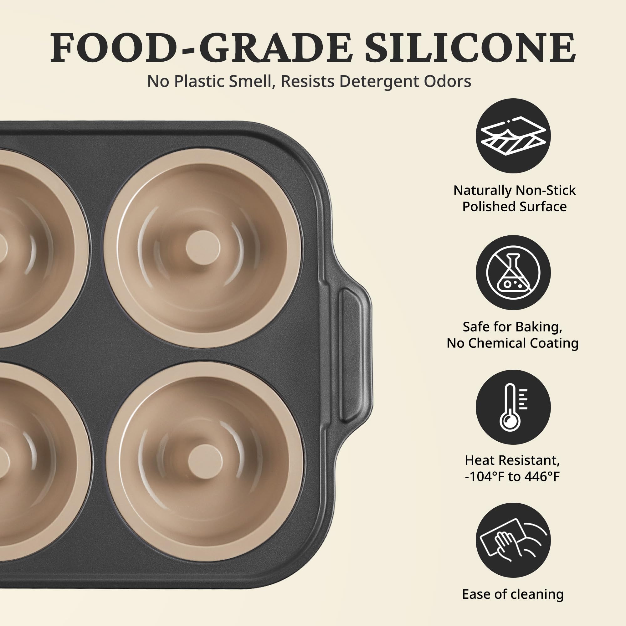 Bronypro donut pan multifuncional para donuts, pasteles y muffins.