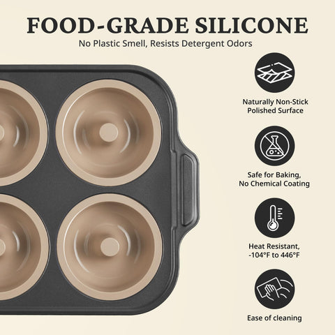 Bronypro donut pan multifuncional para donuts, pasteles y muffins.