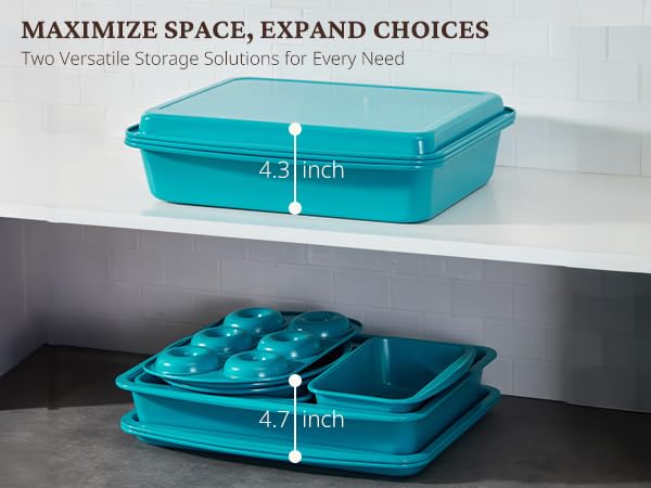 Bronypro moldes redondos para pasteles cerámicas turquesa corte limpio