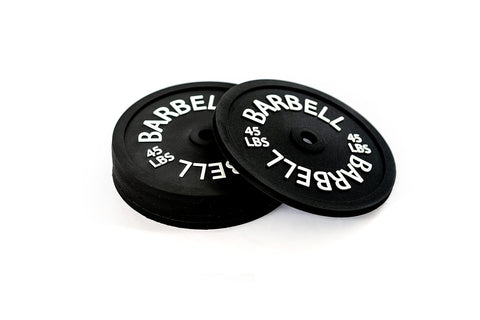 Brothers Bench posavasos barbell negro absorbentes para bebidas.