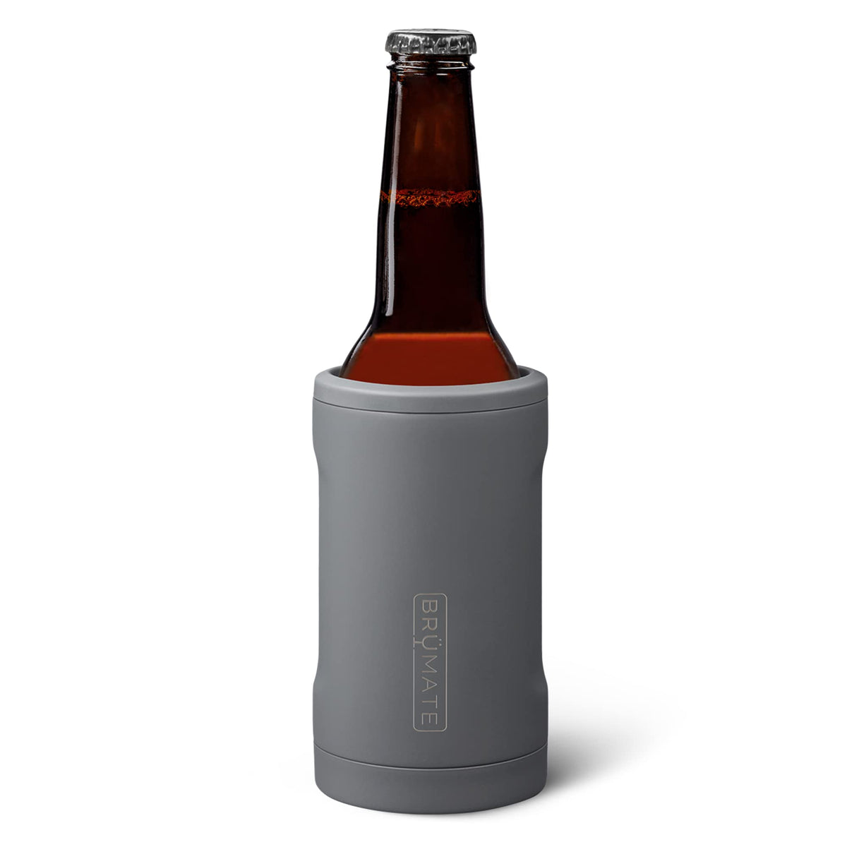 BrüMate Bott'l aislante para botella 12 oz mantiene la bebida fría durante el uso.