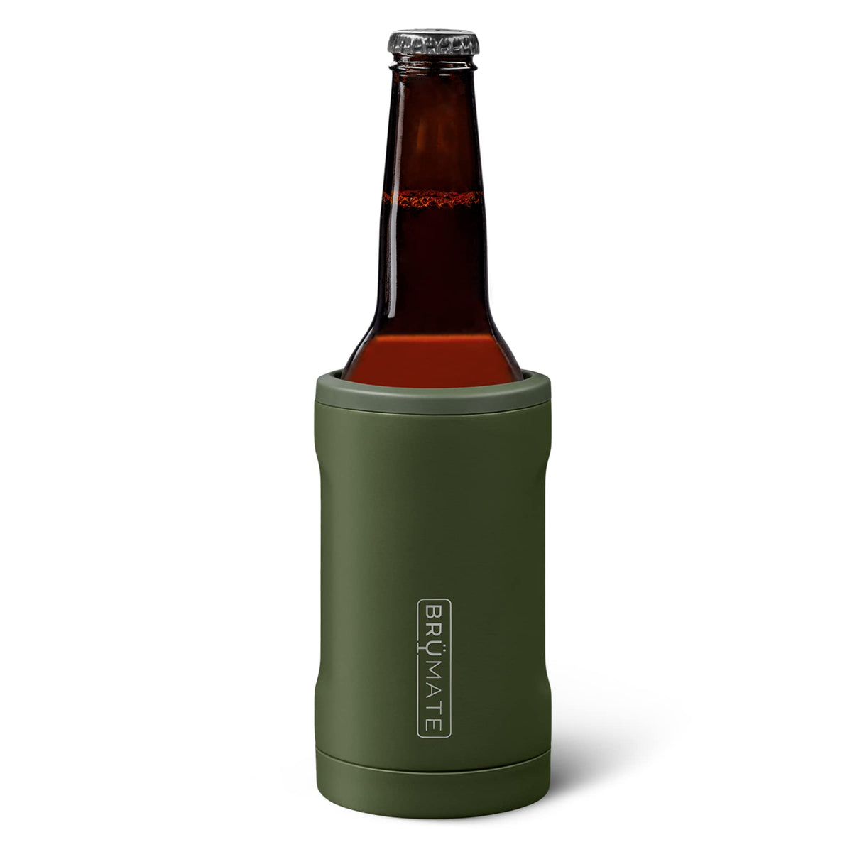 BrüMate BOTT’L mantiene fría la cerveza de 12 oz para exterior.
