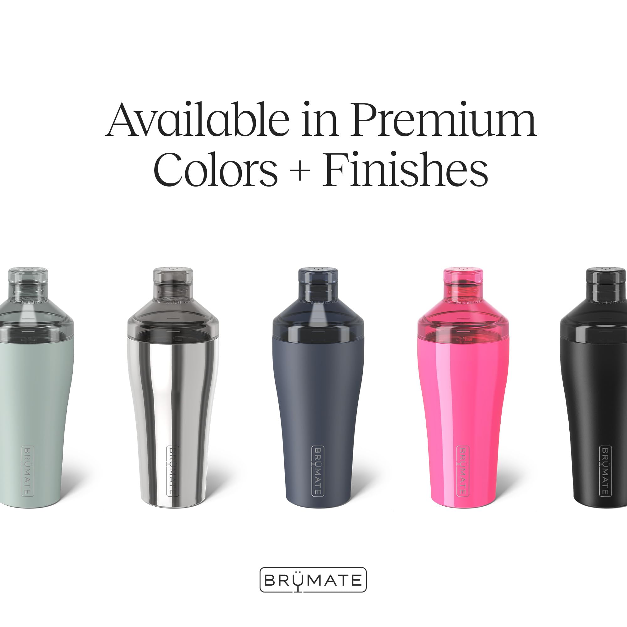 BrüMate coctel shaker 22 onzas, tapa OctaLock, cierre seguro para evitar derrames