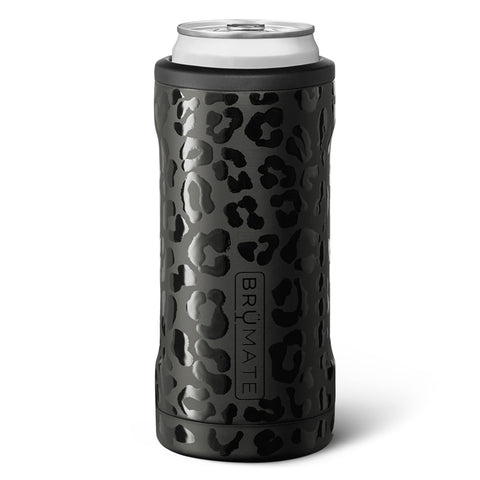 BrüMate Hopsulator Slim con acabado Onyx Leopard mantiene la lata fría por más tiempo.