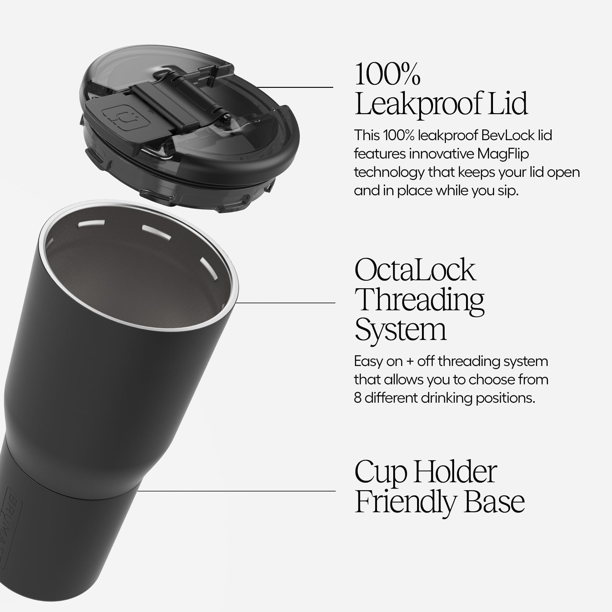 BrüMate Nav 25oz compatible con portavasos para coche u oficina