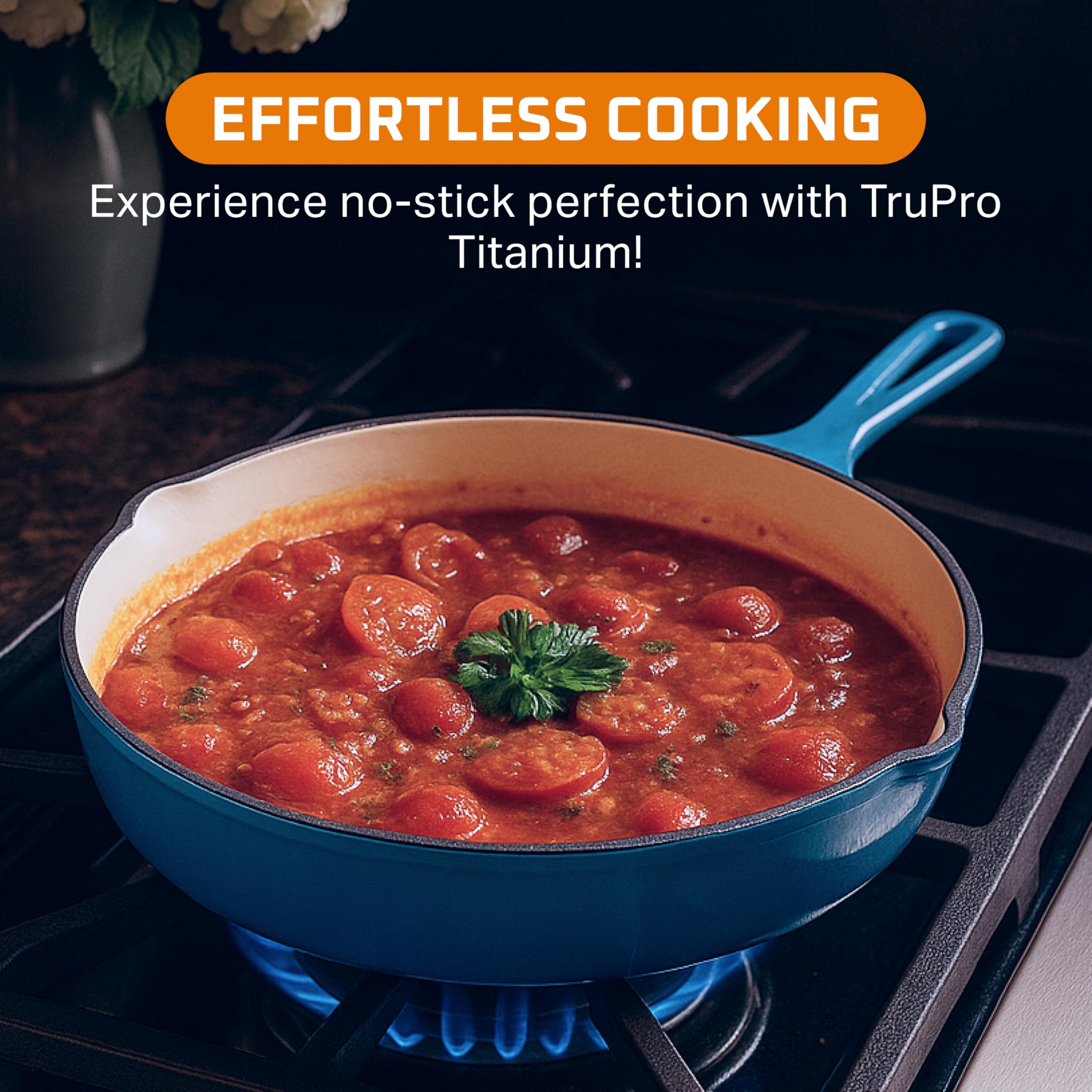 Conjunto Bruntmor de sartenes de hierro fundido, apto para horno y varias cocinas.