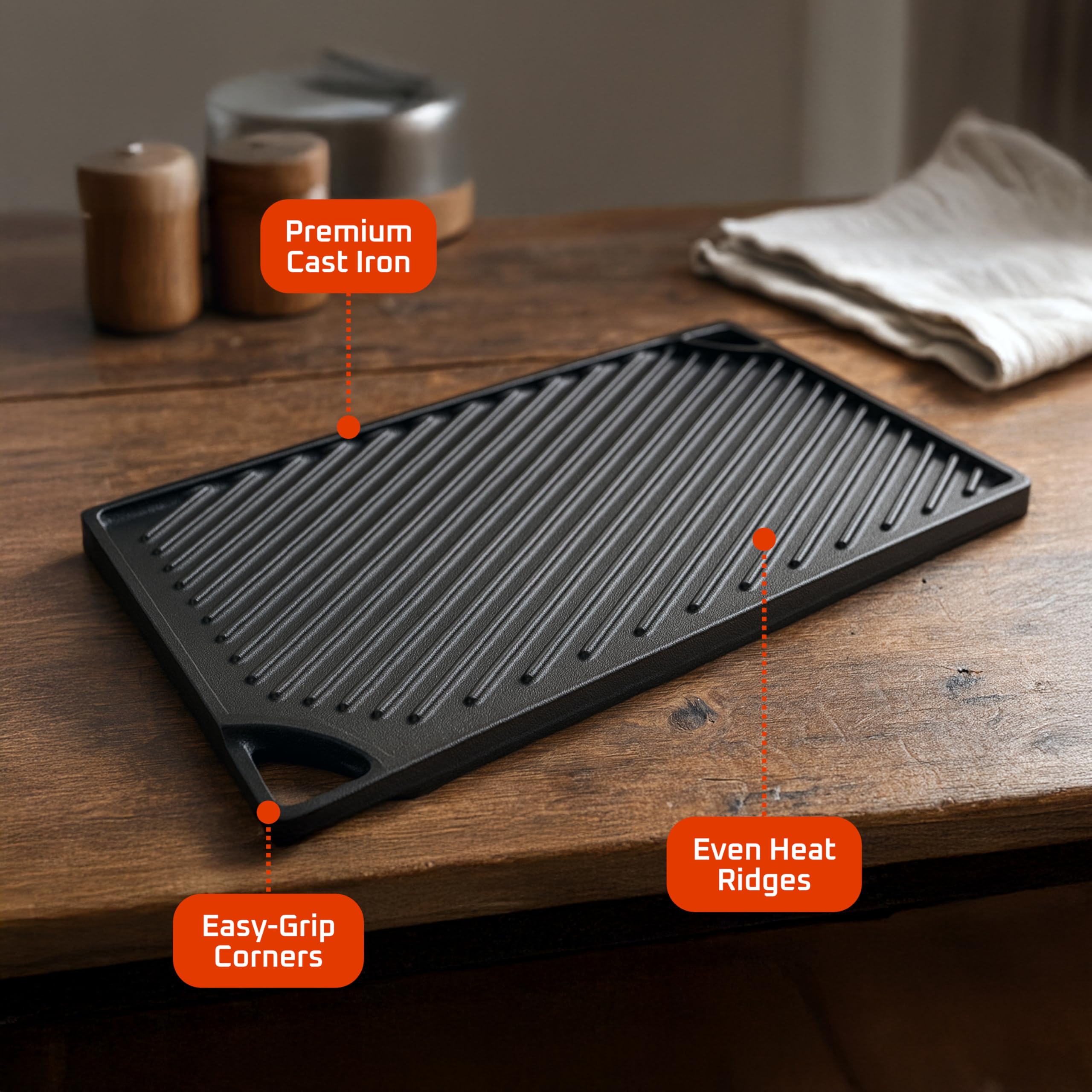 Bruntmor plancha apta para uso interior y exterior, ideal para camping