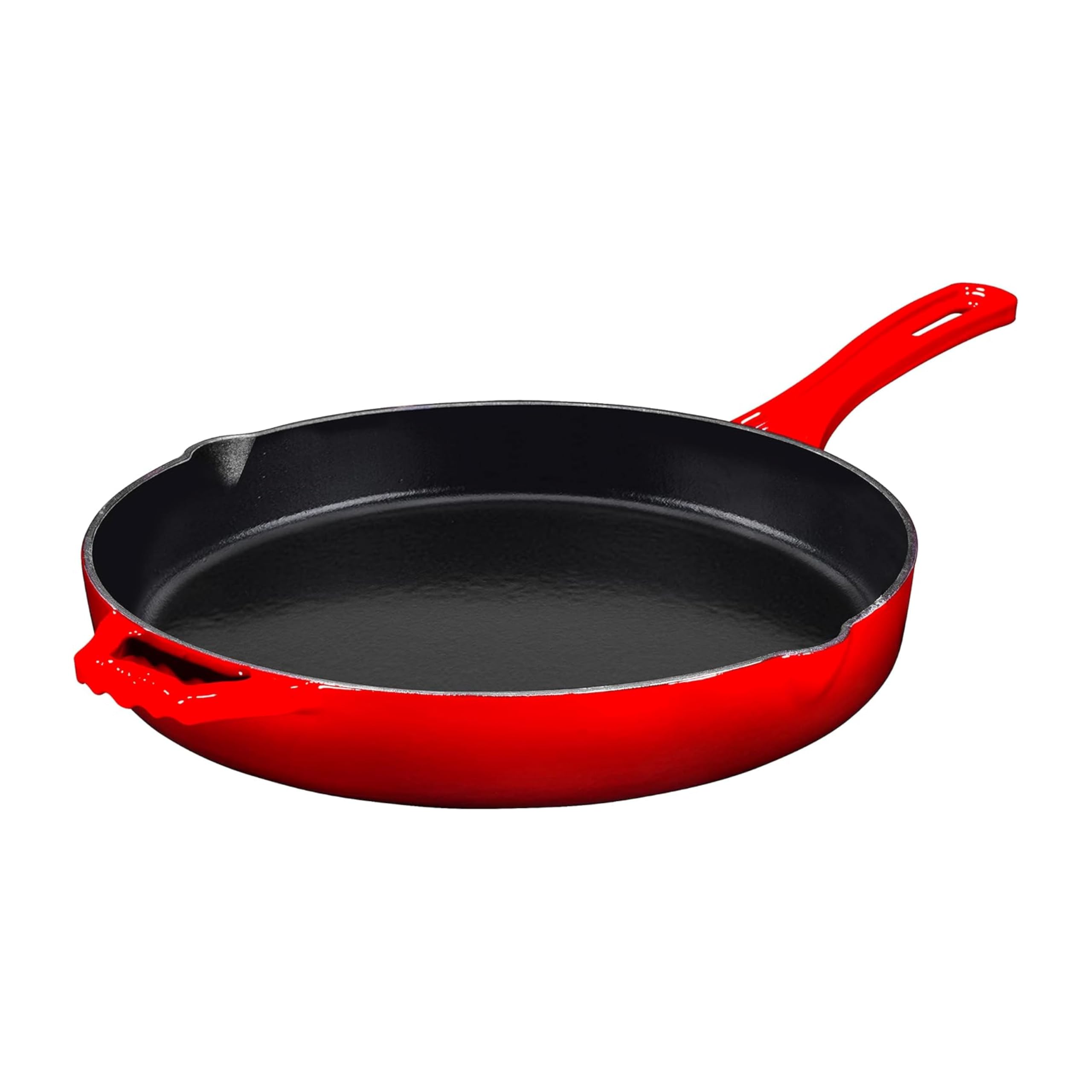 Bruntmor sartén esmaltado, frente, superficie antiadherente que facilita cocinar.