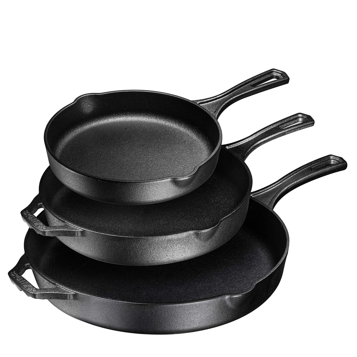 Bruntmor set de sartenes de 3 piezas para diversas técnicas de cocción