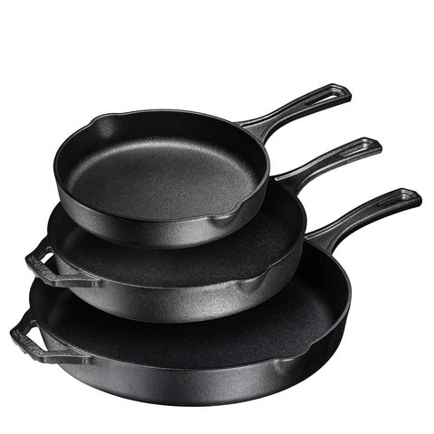 Bruntmor set de sartenes de 3 piezas para diversas técnicas de cocción