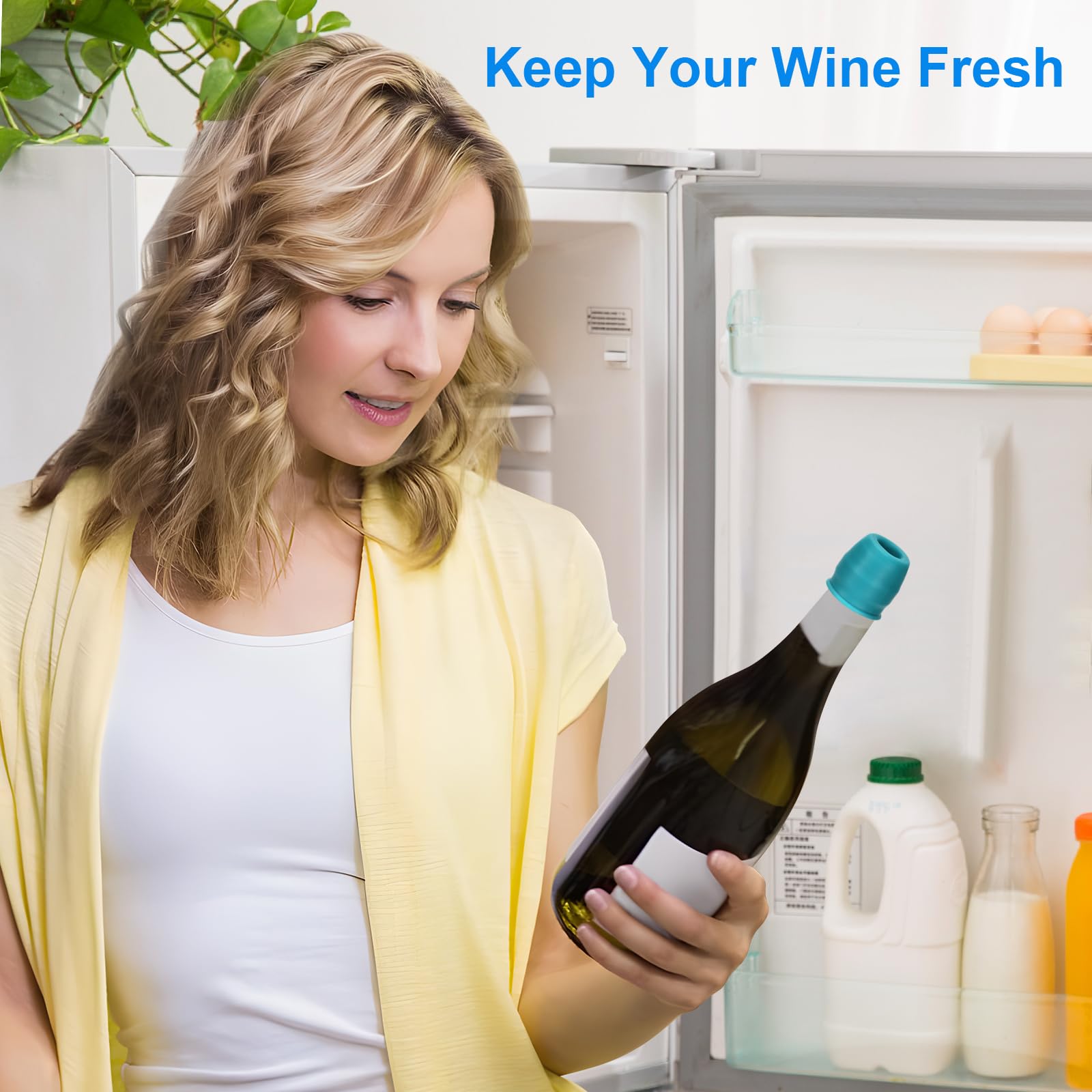 Brusoon tapon-vino-limpieza-facil: fácil de limpiar y se puede reutilizar.