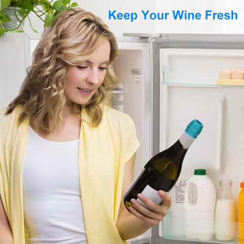 Brusoon tapon-vino-limpieza-facil: fácil de limpiar y se puede reutilizar.