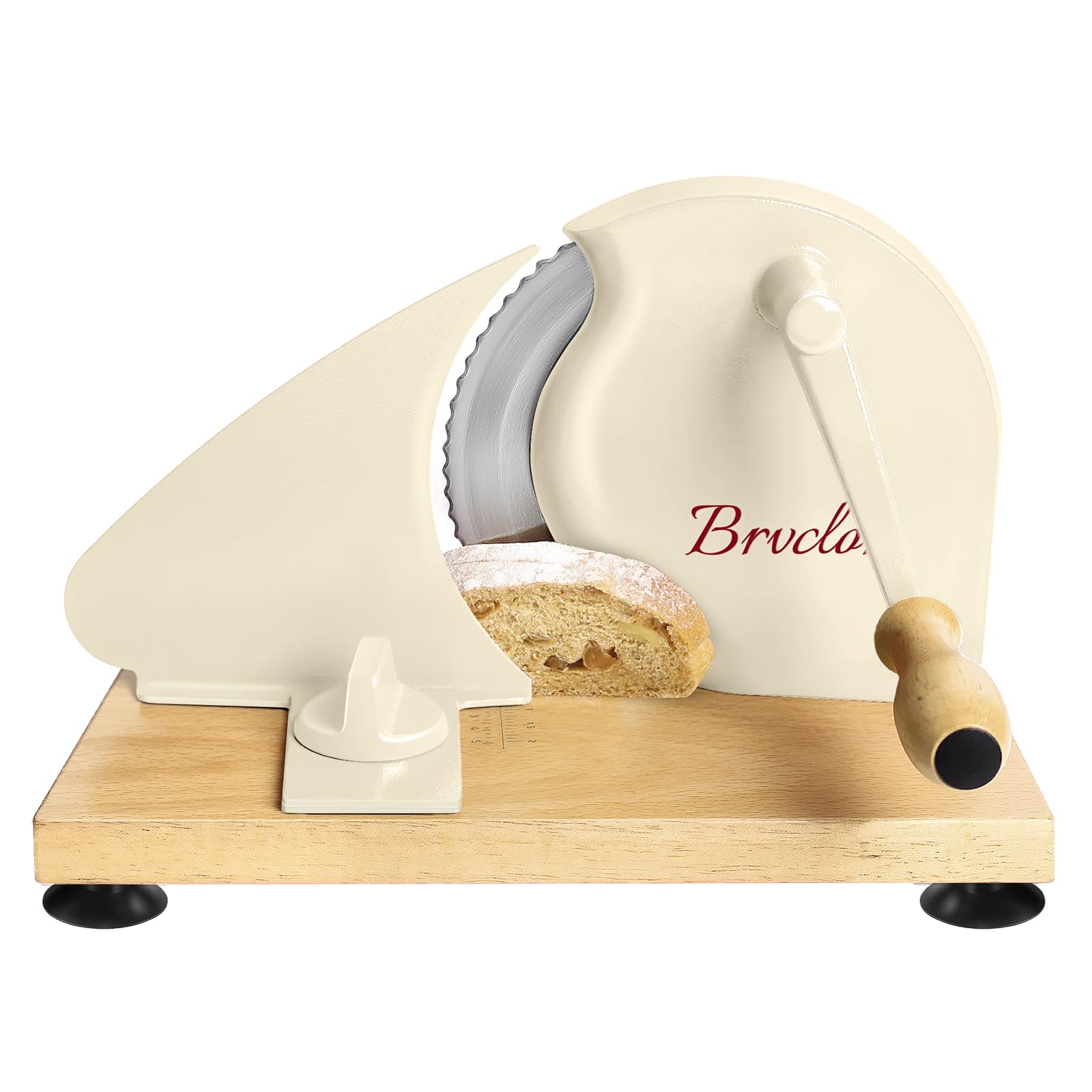 Brvclon cortador de pan manual con escala para rebanadas consistentes