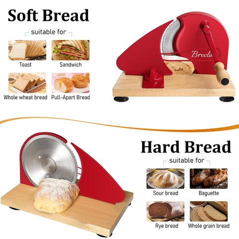 Brvclon Rebanador Pan Manual, ideal para pan artesanal en casa.