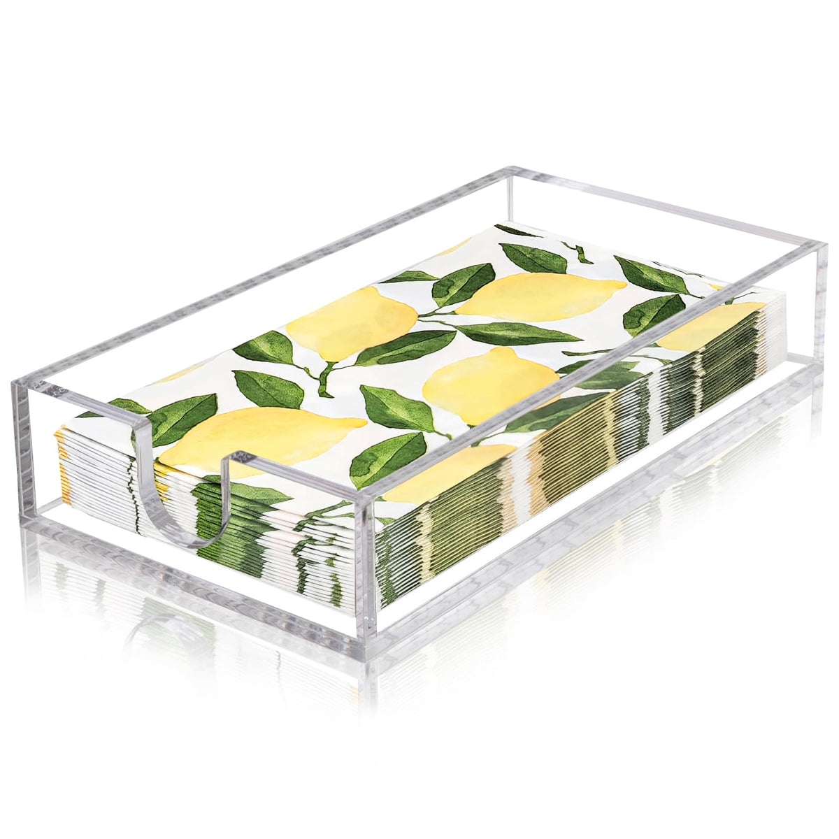 Bryantye porta-servilletas acrílico transparente para mesa elegante