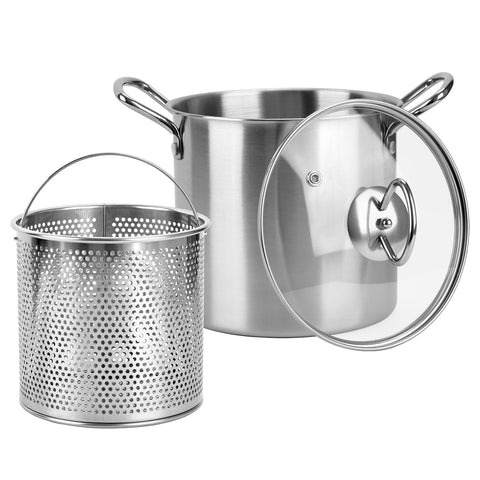 BSDLZCH Freidora profunda 3,5 L con colador para fritar de forma eficiente.