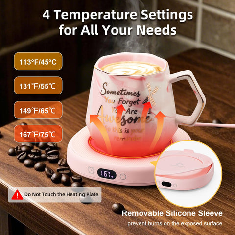 Bsigo conjunto de taza diamante y calentador para escritorio.