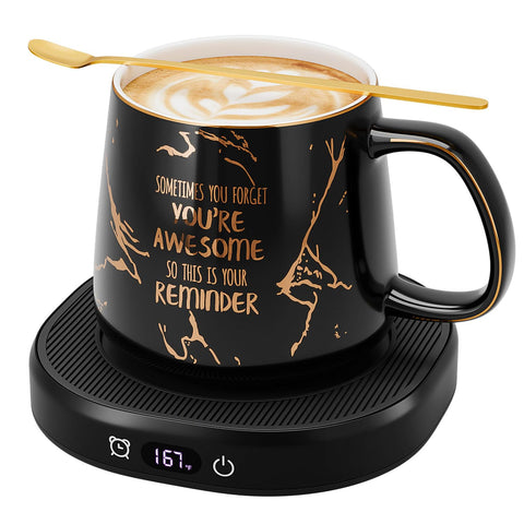 Bsigo taza caliente con conjunto calentador para mantener bebidas templadas todo el día